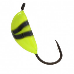 Мормышка вольфрамовая Lumicom Банан с ушком Ф3 обмазка винт YBL, цена за 1 шт.