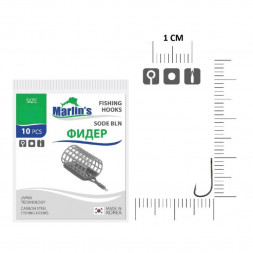 Крючок Marlin&#039;s Фидер Sode BLN №8 10шт M0011BLN-008