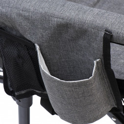 Кресло складное кемпинговое KYODA качалка р.56*47*55/113 см, цвет серый