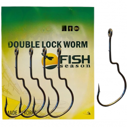 Крючок Сезон Рыбалки офсетный DOUBLE LOCK WORM №4 4 шт